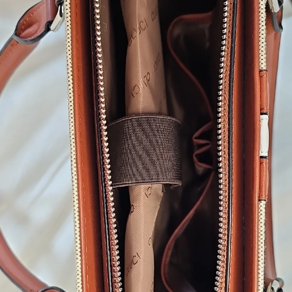 Cluci Briefcase Laptop Bag with Shoulder Strap - Picture 6 of 8